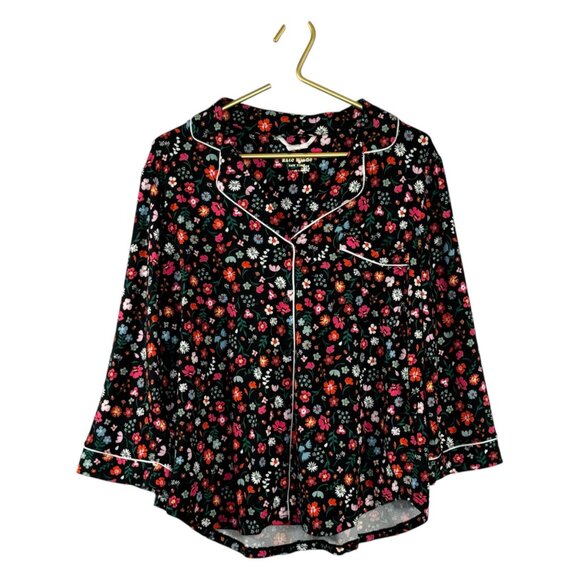 NEVER WORN Kate Spade New York Floral Pajama Set 3/4 Length Women’s L NEW - Picture 4 of 12